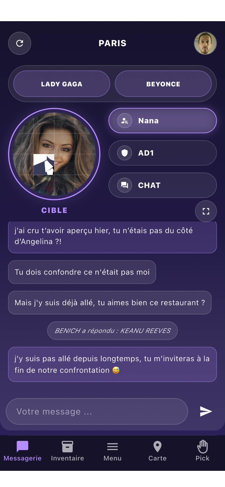 Photo de cible presque entièrement dévoilée